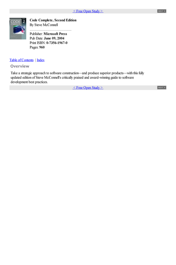 Code Complete, Second Edition