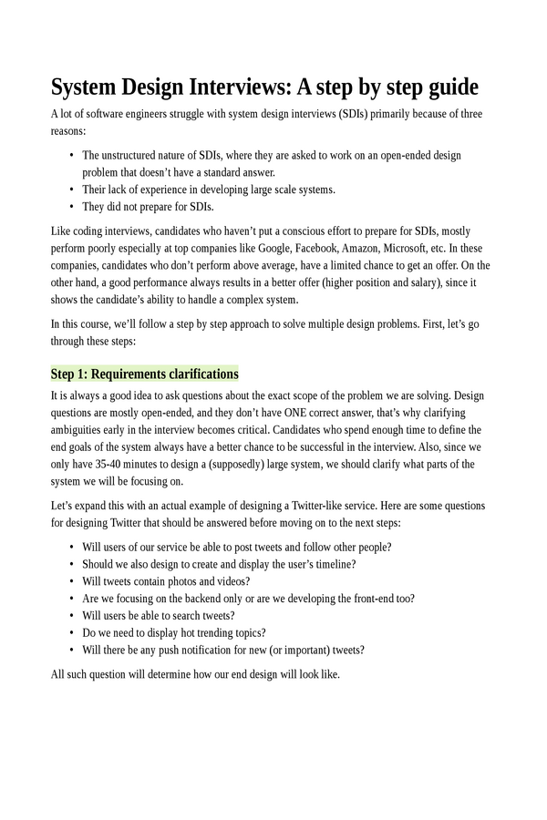 System Design Interview: A Strategic Guide