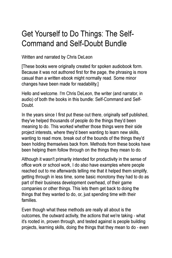 Get Yourself to Do Things: The Self-Command and Self-Doubt Bundle